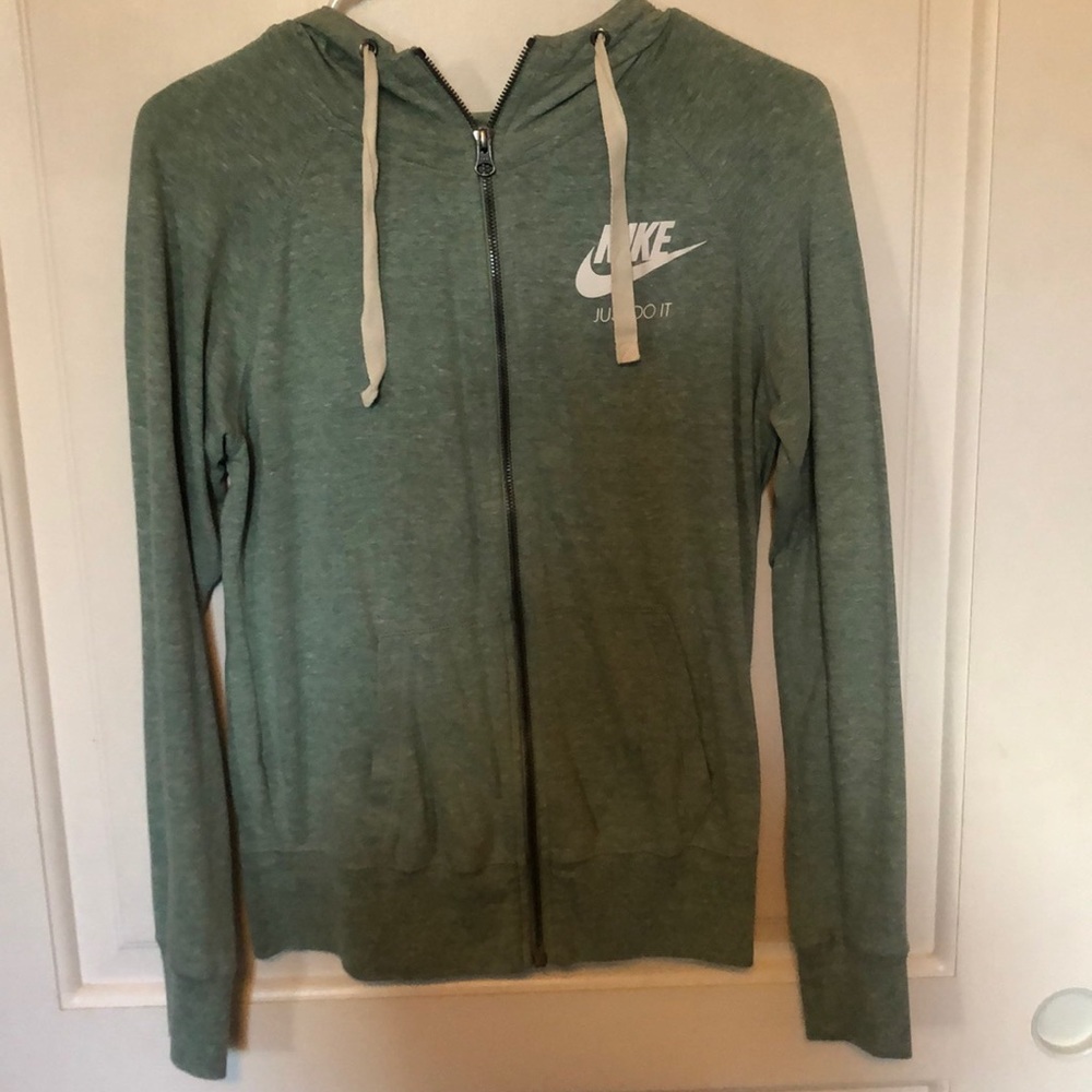 Nike zip up jacket mint green